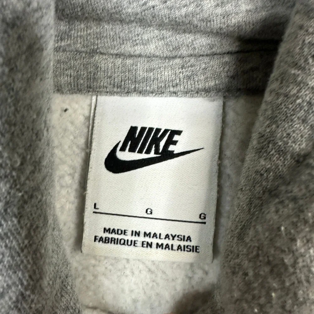 Nike Sportswear Essential Women Oversized Fleece Hoodie Gray Swoosh Large